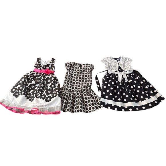 Girls Summer Spring Dresses Size 7 7/8 LOT OF 3 Gymboree Black Swan Bonnie Jean - Picture 1 of 7